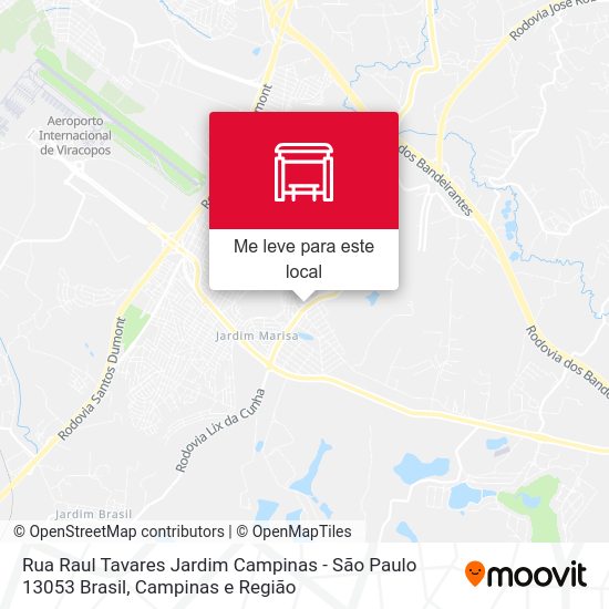 Rua Raul Tavares Jardim Campinas - São Paulo 13053 Brasil mapa