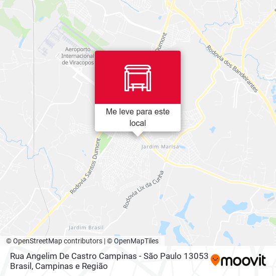 Rua Angelim De Castro Campinas - São Paulo 13053 Brasil mapa