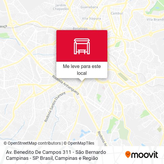 Av. Benedito De Campos 311 - São Bernardo Campinas - SP Brasil mapa