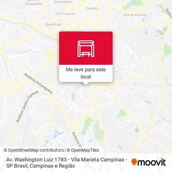 Av. Washington Luiz 1783 - Vila Marieta Campinas - SP Brasil mapa