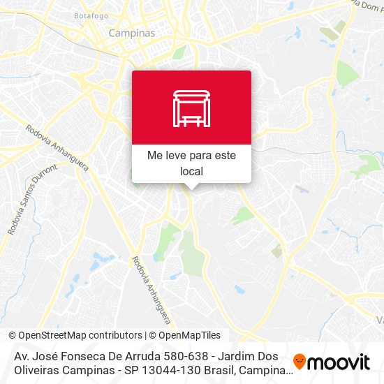 Av. José Fonseca De Arruda 580-638 - Jardim Dos Oliveiras Campinas - SP 13044-130 Brasil mapa