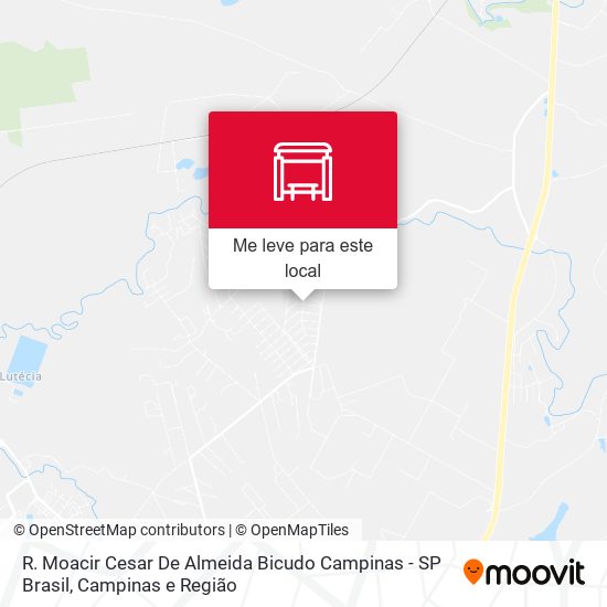 R. Moacir Cesar De Almeida Bicudo Campinas - SP Brasil mapa