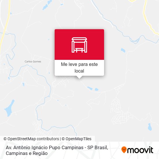 Av. Antônio Ignácio Pupo Campinas - SP Brasil mapa