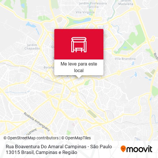 Rua Boaventura Do Amaral Campinas - São Paulo 13015 Brasil mapa
