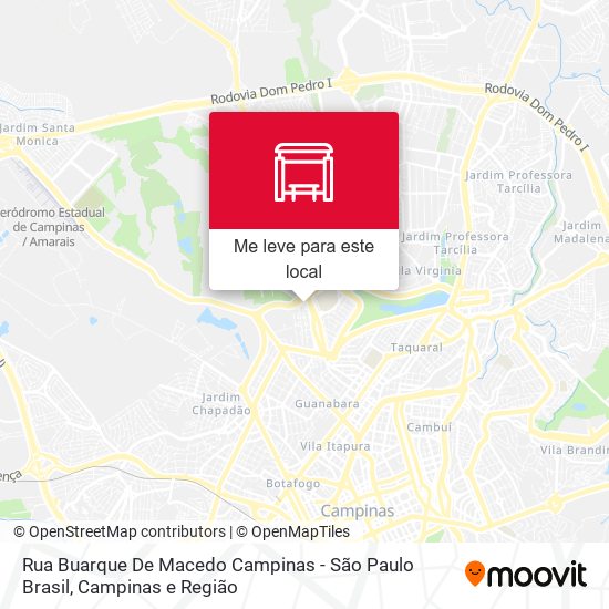 Rua Buarque De Macedo Campinas - São Paulo Brasil mapa
