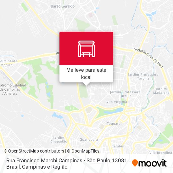 Rua Francisco Marchi Campinas - São Paulo 13081 Brasil mapa
