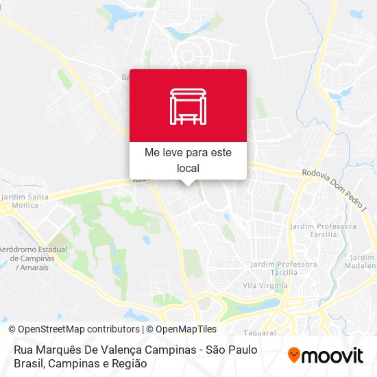 Rua Marquês De Valença Campinas - São Paulo Brasil mapa