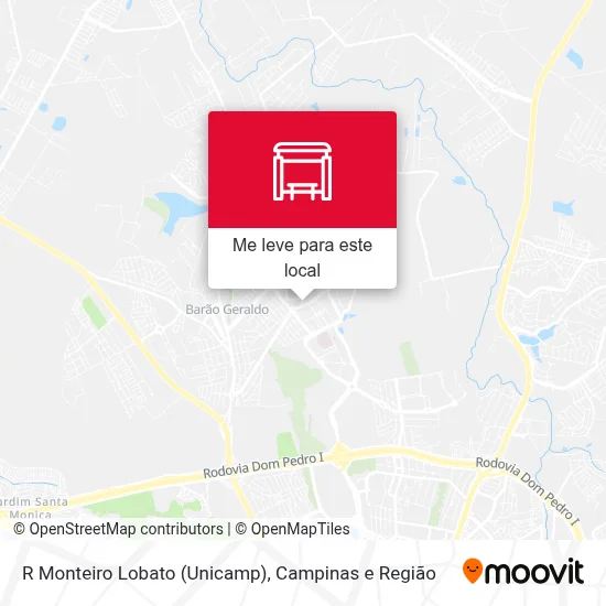 R Monteiro Lobato (Unicamp) mapa