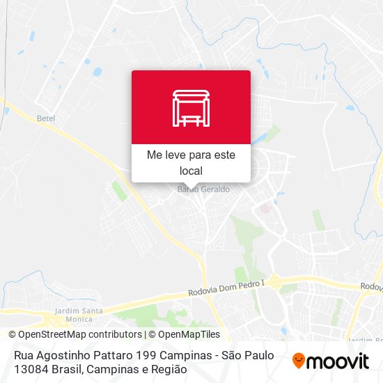 Rua Agostinho Pattaro 199 Campinas - São Paulo 13084 Brasil mapa