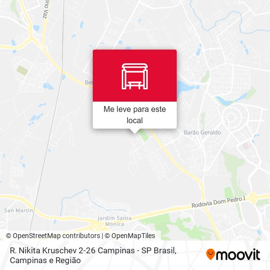 R. Nikita Kruschev 2-26 Campinas - SP Brasil mapa