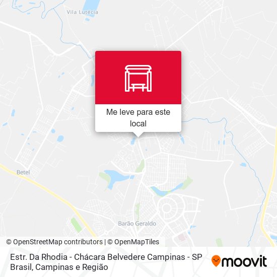 Estr. Da Rhodia - Chácara Belvedere Campinas - SP Brasil mapa