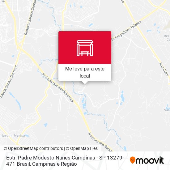 Estr. Padre Modesto Nunes Campinas - SP 13279-471 Brasil mapa