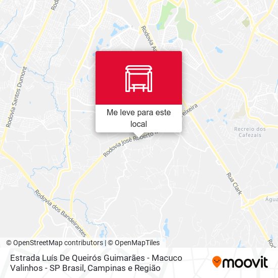 Estrada Luís De Queirós Guimarães - Macuco Valinhos - SP Brasil mapa