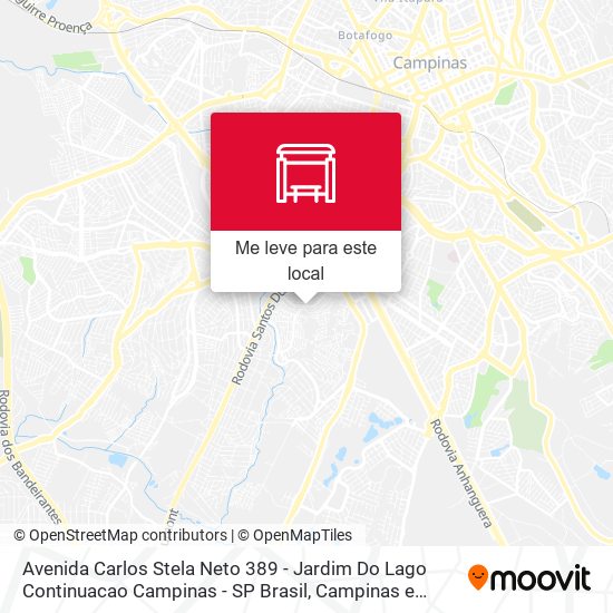 Avenida Carlos Stela Neto 389 - Jardim Do Lago Continuacao Campinas - SP Brasil mapa