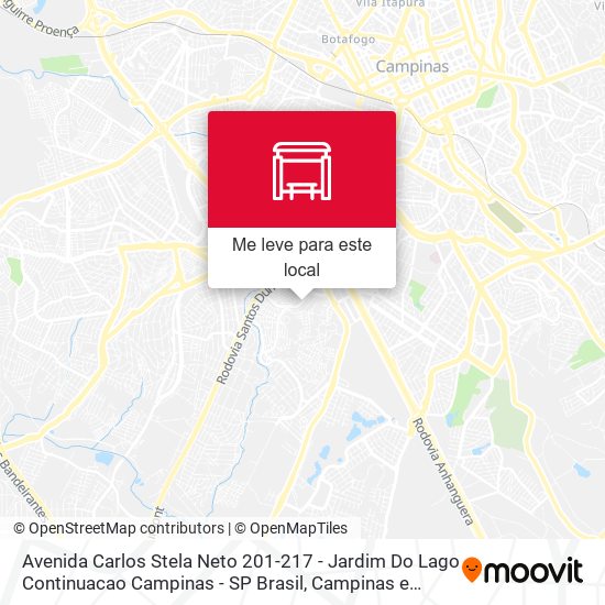 Avenida Carlos Stela Neto 201-217 - Jardim Do Lago Continuacao Campinas - SP Brasil mapa