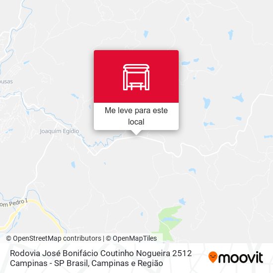 Rodovia José Bonifácio Coutinho Nogueira 2512 Campinas - SP Brasil mapa