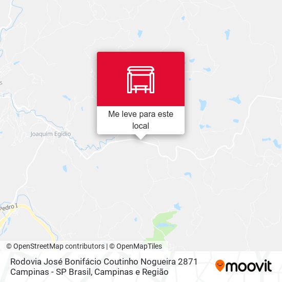 Rodovia José Bonifácio Coutinho Nogueira 2871 Campinas - SP Brasil mapa