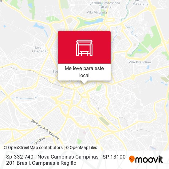 Sp-332 740 - Nova Campinas Campinas - SP 13100-201 Brasil mapa