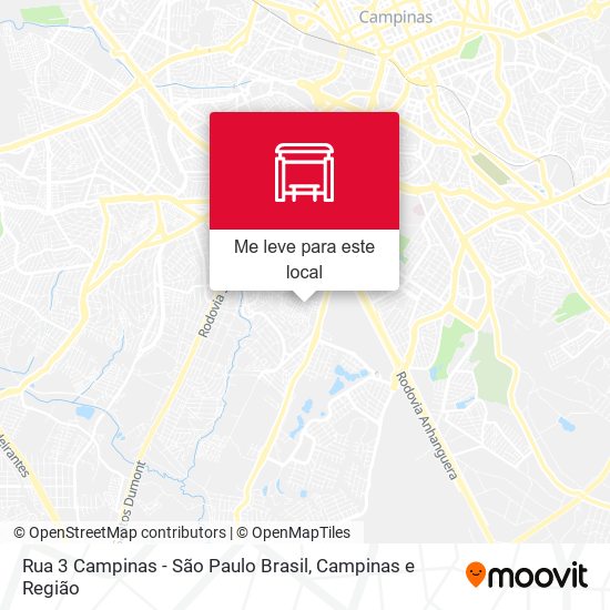 Rua 3 Campinas - São Paulo Brasil mapa