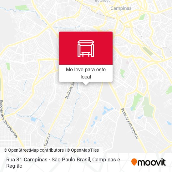 Rua 81 Campinas - São Paulo Brasil mapa