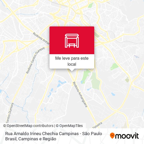 Rua Arnaldo Irineu Chechia Campinas - São Paulo Brasil mapa