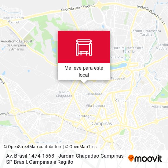 Av. Brasil 1474-1568 - Jardim Chapadao Campinas - SP Brasil mapa