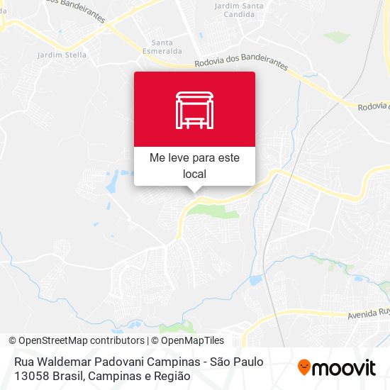 Rua Waldemar Padovani Campinas - São Paulo 13058 Brasil mapa