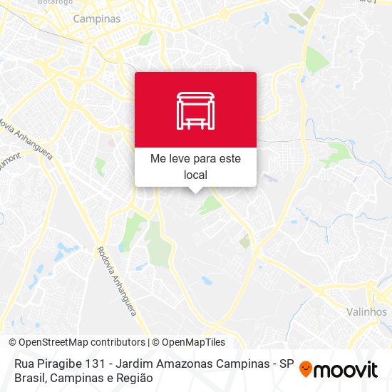 Rua Piragibe 131 - Jardim Amazonas Campinas - SP Brasil mapa