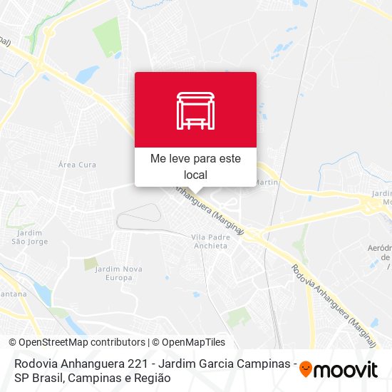 Rodovia Anhanguera 221 - Jardim Garcia Campinas - SP Brasil mapa