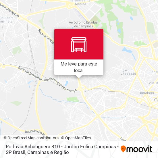 Rodovia Anhanguera 810 - Jardim Eulina Campinas - SP Brasil mapa