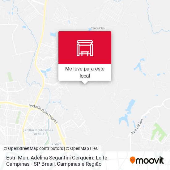 Estr. Mun. Adelina Segantini Cerqueira Leite Campinas - SP Brasil mapa
