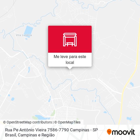 Rua Pe Antônio Vieira 7586-7790 Campinas - SP Brasil mapa