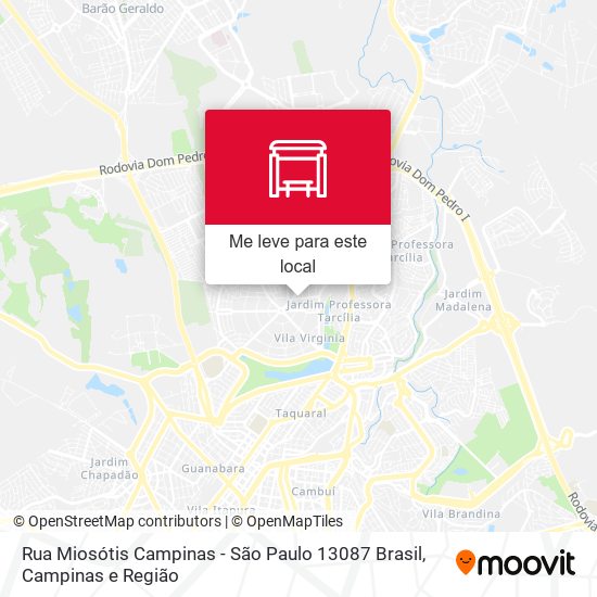 Rua Miosótis Campinas - São Paulo 13087 Brasil mapa