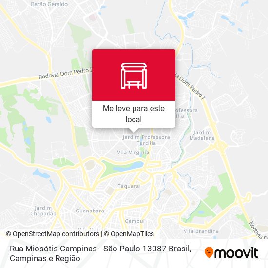 Rua Miosótis Campinas - São Paulo 13087 Brasil mapa