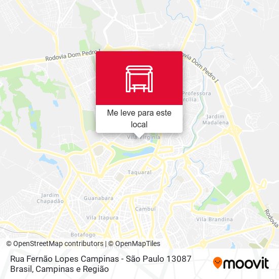 Rua Fernão Lopes Campinas - São Paulo 13087 Brasil mapa