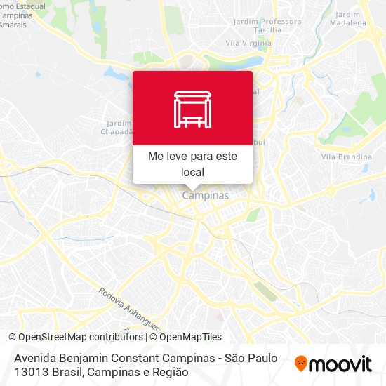Avenida Benjamin Constant Campinas - São Paulo 13013 Brasil mapa