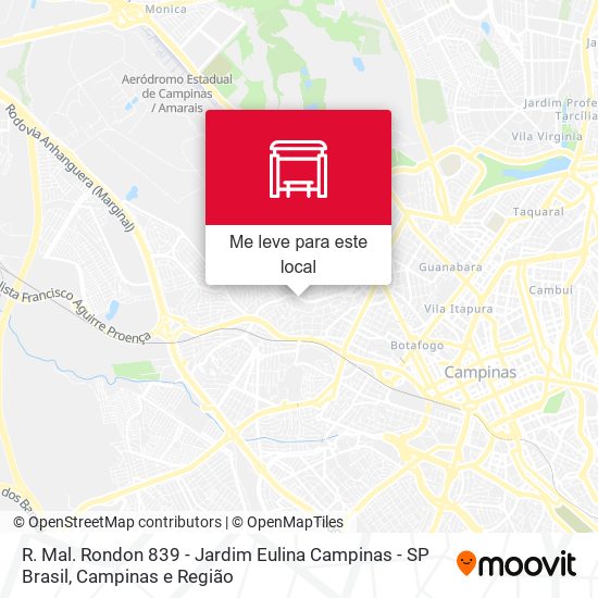 R. Mal. Rondon 839 - Jardim Eulina Campinas - SP Brasil mapa