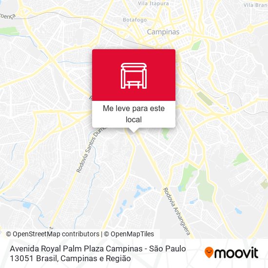 Avenida Royal Palm Plaza Campinas - São Paulo 13051 Brasil mapa