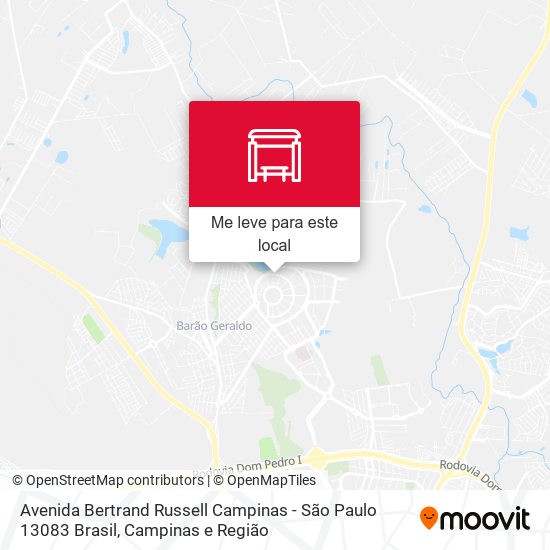 Avenida Bertrand Russell Campinas - São Paulo 13083 Brasil mapa