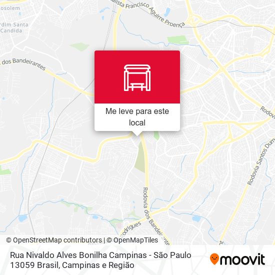 Rua Nivaldo Alves Bonilha Campinas - São Paulo 13059 Brasil mapa