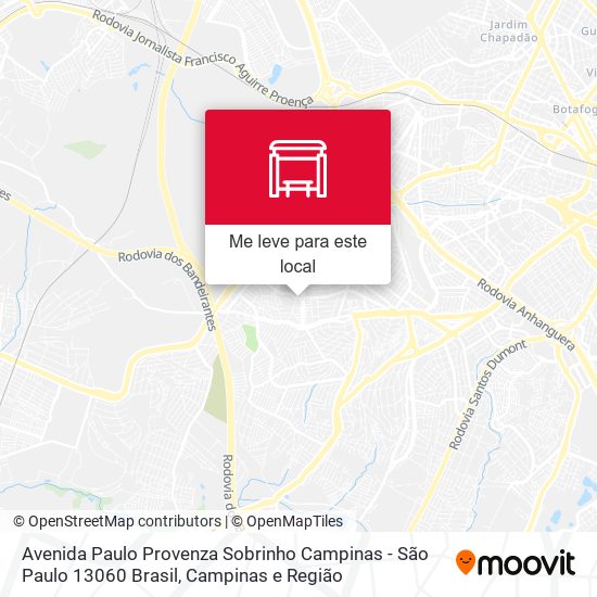 Avenida Paulo Provenza Sobrinho Campinas - São Paulo 13060 Brasil mapa