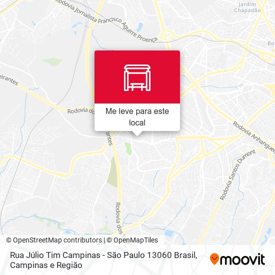 Rua Júlio Tim Campinas - São Paulo 13060 Brasil mapa