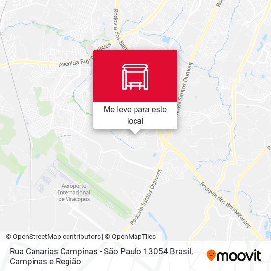 Rua Canarias Campinas - São Paulo 13054 Brasil mapa
