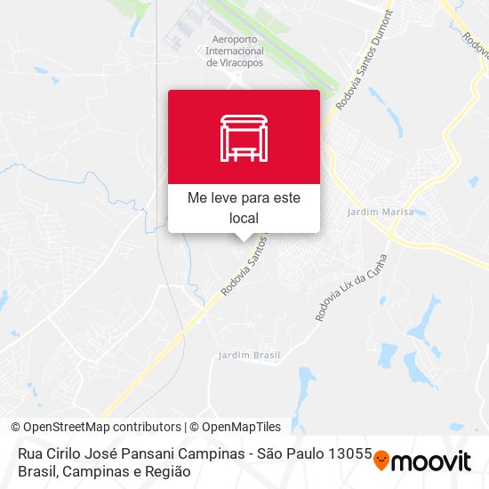 Rua Cirilo José Pansani Campinas - São Paulo 13055 Brasil mapa