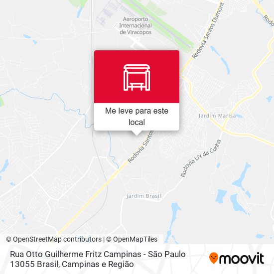 Rua Otto Guilherme Fritz Campinas - São Paulo 13055 Brasil mapa