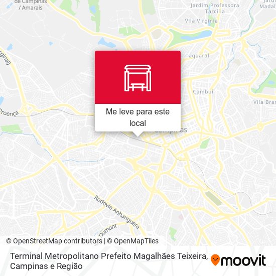 Terminal Metropolitano Prefeito Magalhães Teixeira mapa