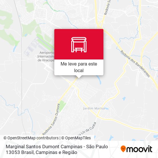Marginal Santos Dumont Campinas - São Paulo 13053 Brasil mapa