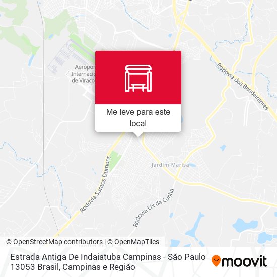 Estrada Antiga De Indaiatuba Campinas - São Paulo 13053 Brasil mapa