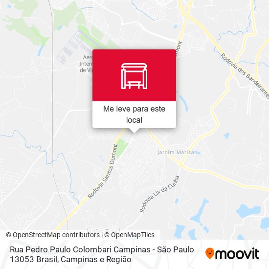 Rua Pedro Paulo Colombari Campinas - São Paulo 13053 Brasil mapa