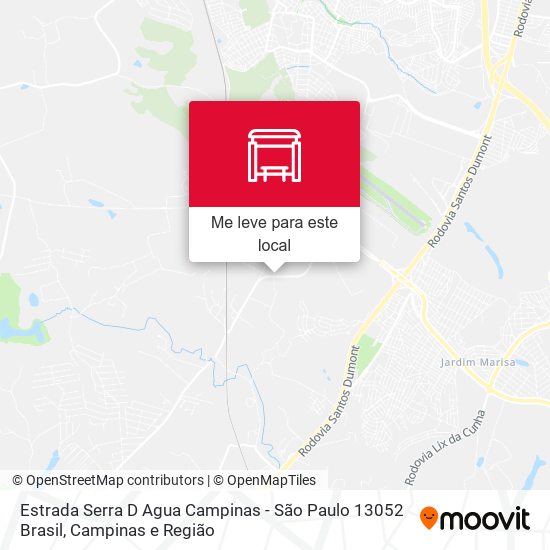Estrada Serra D Agua Campinas - São Paulo 13052 Brasil mapa